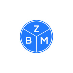 ZBM letter logo design on white background. ZBM  creative circle letter logo concept. ZBM letter design.
