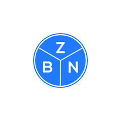 ZBN letter logo design on white background. ZBN creative circle letter logo concept. ZBN letter design. 