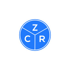 ZCR letter logo design on white background. ZCR  creative circle letter logo concept. ZCR letter design.