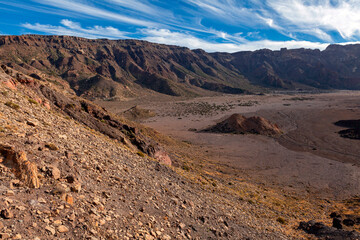The mountain landscape of the island of Tenerife. The Canary Islands.
