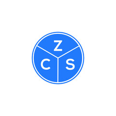 Fototapeta na wymiar ZCS letter logo design on white background. ZCS creative circle letter logo concept. ZCS letter design.