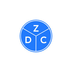 ZDC letter logo design on white background. ZDC  creative circle letter logo concept. ZDC letter design.