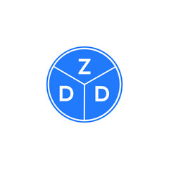 ZDD letter logo design on white background. ZDD  creative circle letter logo concept. ZDD letter design.