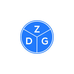 ZDG letter logo design on white background. ZDG  creative circle letter logo concept. ZDG letter design.