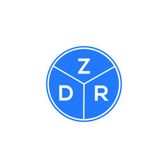 ZDR letter logo design on white background. ZDR  creative circle letter logo concept. ZDR letter design.