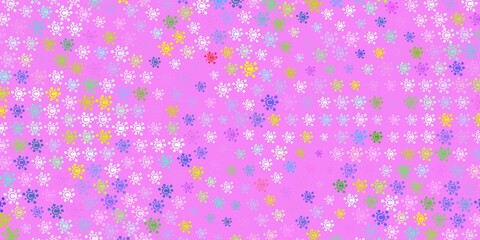 Light Multicolor vector template with flu signs.