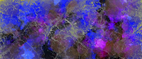 Purple and blue abstract background, curved texture with luxury color mix design, free white copy space, hand drawn painted art, elegant wallpaper for print