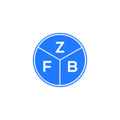 ZFB letter logo design on white background. ZFB  creative circle letter logo concept. ZFB letter design.
