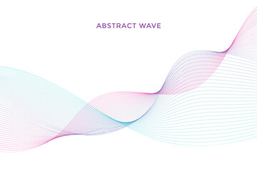 Elegant modern minimal abstract wavy lines in gradient