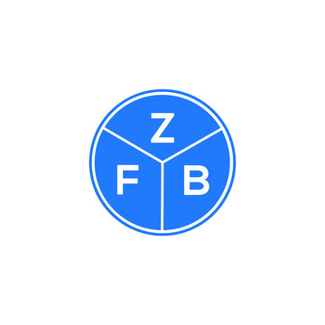 ZFB letter logo design on white background. ZFB  creative circle letter logo concept. ZFB letter design.