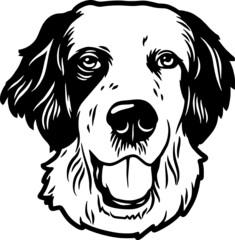 English Setter - Funny Dog, Vector File, Cut Stencil for Tshirt