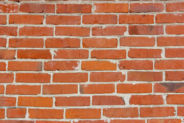 Background from orange brick wall with texture
