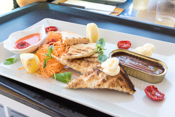 Anchovies with dry bread and butter