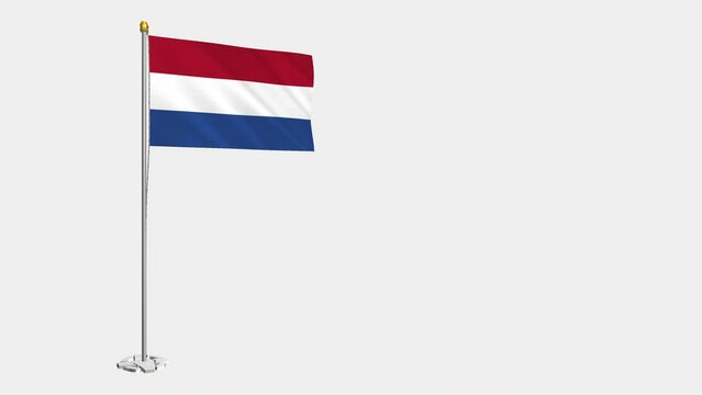 A_loop_video_of_the_entire_the_Netherlands_flag_swaying_in_the_wind.