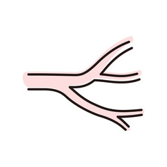 Human blood vessel icon, vector illustration