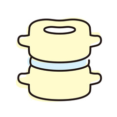 Human spine icon, vector illustration