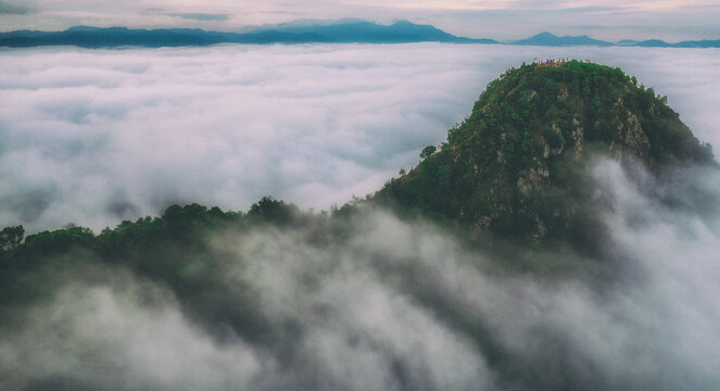 fog over the mountain,GUNUNG SILIPAT ,Betong district Thailand