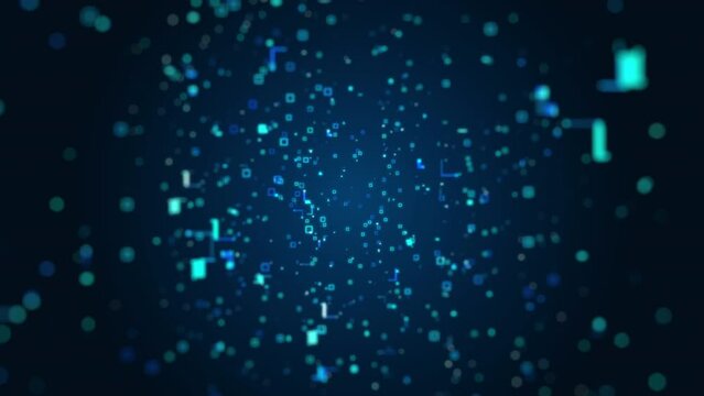 幾何学的な背景動画　回転　タイトルバック	