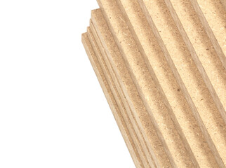 Raw MDF boards stacked and ready for delivery to customers.