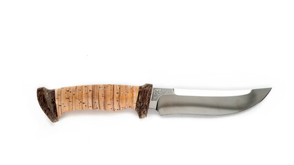 Knife for hiking or Knife for entering the forest isolated on white with clipping path included
