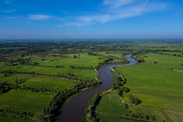 Obraz premium High Angle View Of Rice Field Landscape