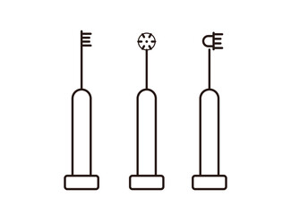 Electronic toothbrush icon, vector illustration