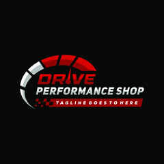 Auto Car service performance Logo Design idea