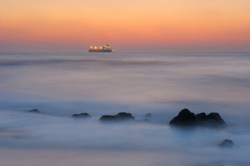 Obraz premium Mediterranean coast in southern Israel near the city of Ashkelon