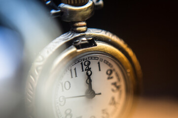 New year clock on abstract background