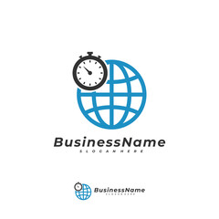 World Time logo vector template, Creative World logo design concepts