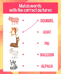 Fun animal boardgame template