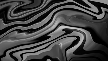 black and white background Melted Silver Liquid Abstract shape background texture