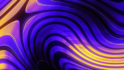 Metal Texture abstract Lines Cyberwave Blue Yellow.