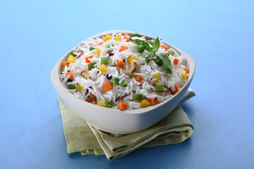 Indian veg biryani, veg pulav, Indian vegetable pulav, Biriyani, vegetable Biriyani served in a...