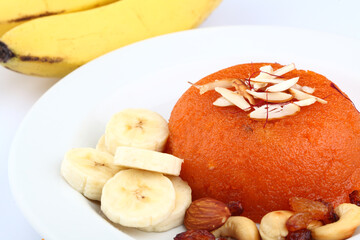 Banana Sooji Halwa,Kesari,Haiwa,Indian sweet,gujati,maharashtrian,south India,traditional sweet
