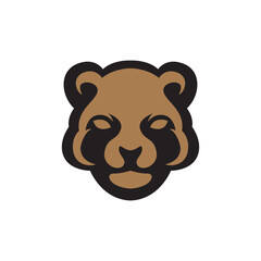 bear head logo design vector icon illustration graphic creative idea