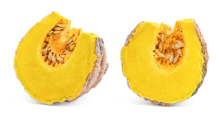 Pumpkin isolated on white background with clipping path.