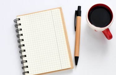 Blank notepad and on office table