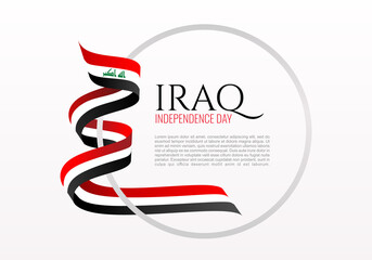 Iraq independence day background banner poster for national celebration on October 3rd.