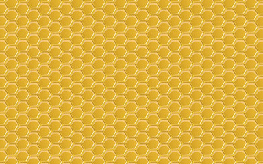 Honey Hexagonal Yellow background 3D rendering 