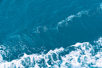 제주도에서 우도 가는 배에서 촬영한 파도 이미지