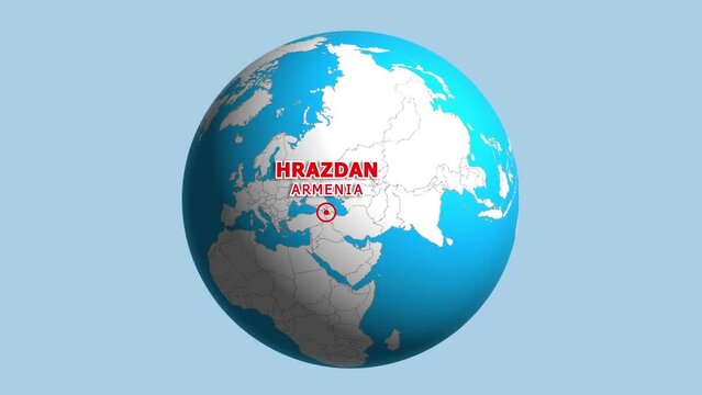 ARMENIA HRAZDAN ZOOM IN FROM SPACE