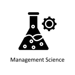 Management Science vector Solid Icon Design illustration. Educational Technology Symbol on White background EPS 10 File