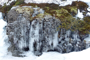 Fototapeta na wymiar Winter landscape of the Westfjorden in Iceland