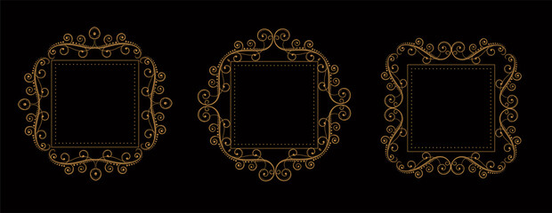 floral classic wedding vintage frames set of three