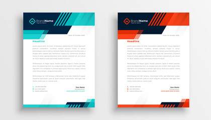 professional business letterhead template design