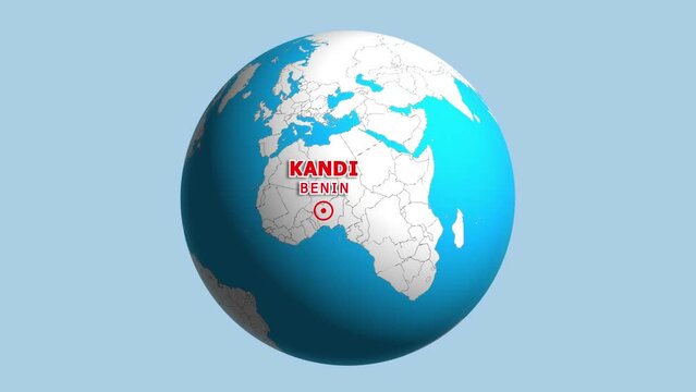 BENIN KANDI ZOOM IN FROM SPACE