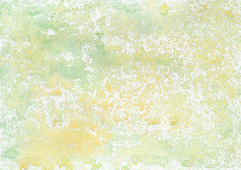 Green watercolor background with splashes. Suitable for the background of posts on social networks, mobile applications, banner design and advertising.