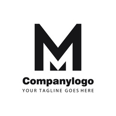 double letter m for company logo template - obrazy, fototapety, plakaty