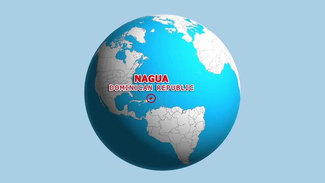 DOMINICAN REPUBLIC NAGUA ZOOM IN FROM SPACE